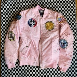 Up and Away women’s bomber jacket in pink xs